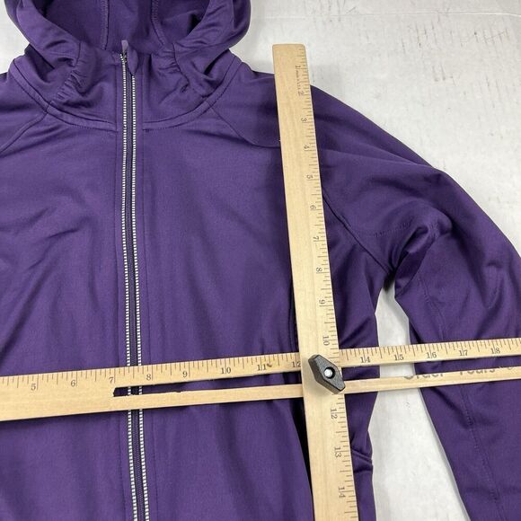 Athleta Womens Half Mile Running Jacket Purple Performance Hooded Full Zip XS/S - Picture 8 of 12